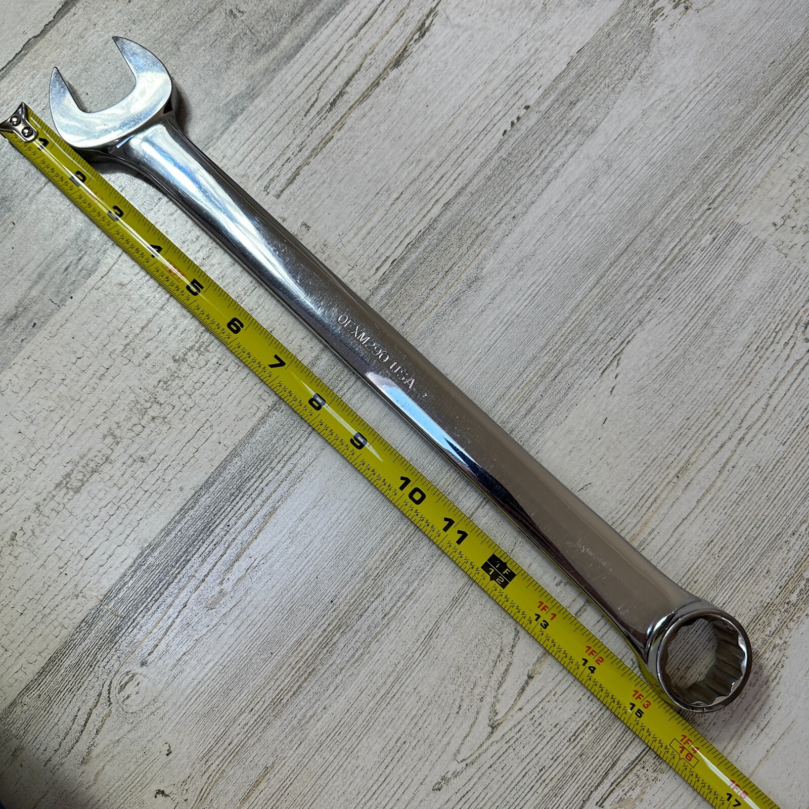 Underlined Snap On OEXM290 29mm 12-Point Metric Combination Wrench CHROME USA