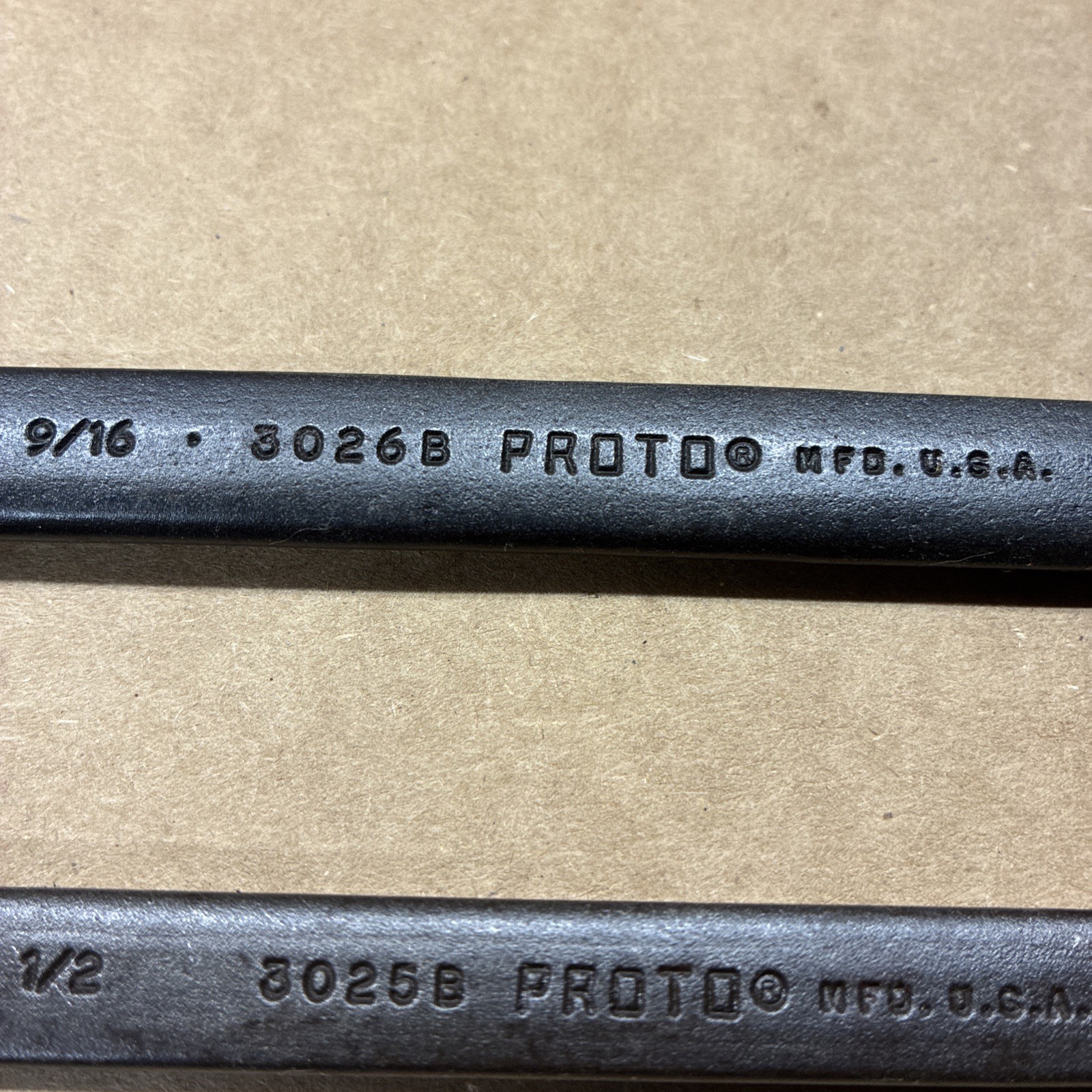 Proto Professional Wrench 3021b,3025b,3026b Black 7/16×3/8,1/2×7/16,1/2×9/16USA