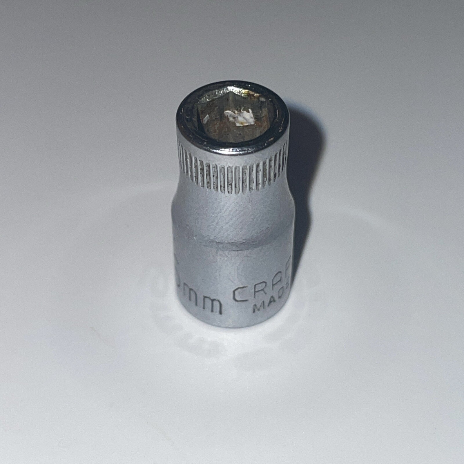Vintage Craftsman USA 6mm 6 Point 1/4″ Drive Shallow Socket 43502, -VV- Series