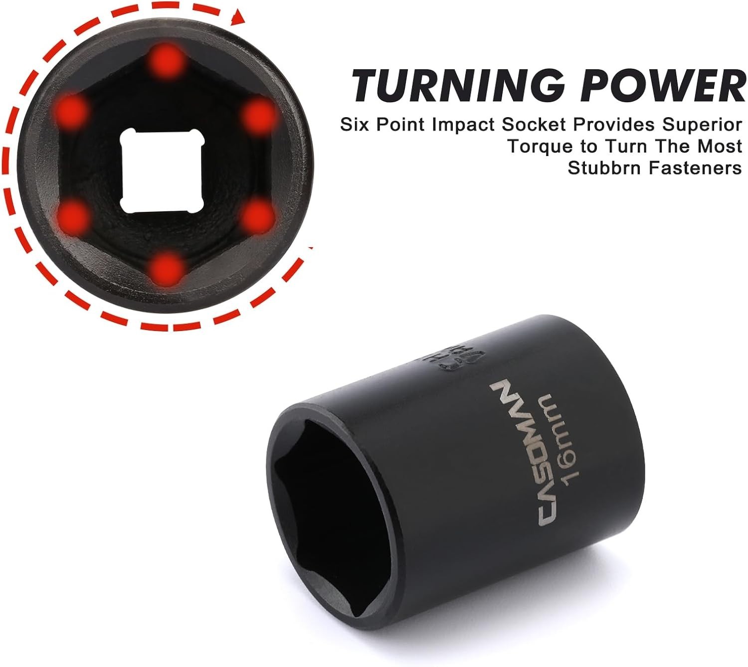 Durable 13-Piece Shallow Impact Socket Set with 3/8-Inch Drive – ANSI Approved