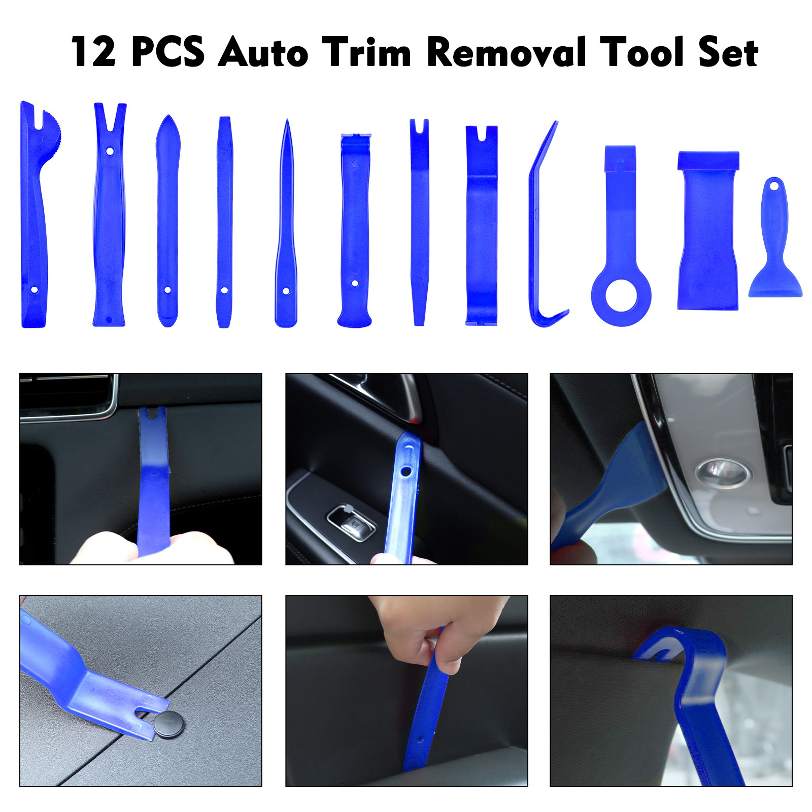 238Pcs Car Trim Removal Tool Set Hand Tools Pry Bar Panel Door Interior Clip Kit