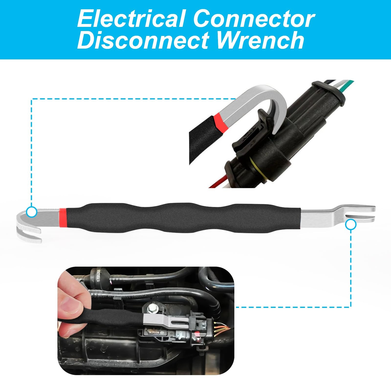 Electrical Disconnect Pliers 13120, 7.48″x0.39″ 7.48″x0.39″, Black 1 Pcs
