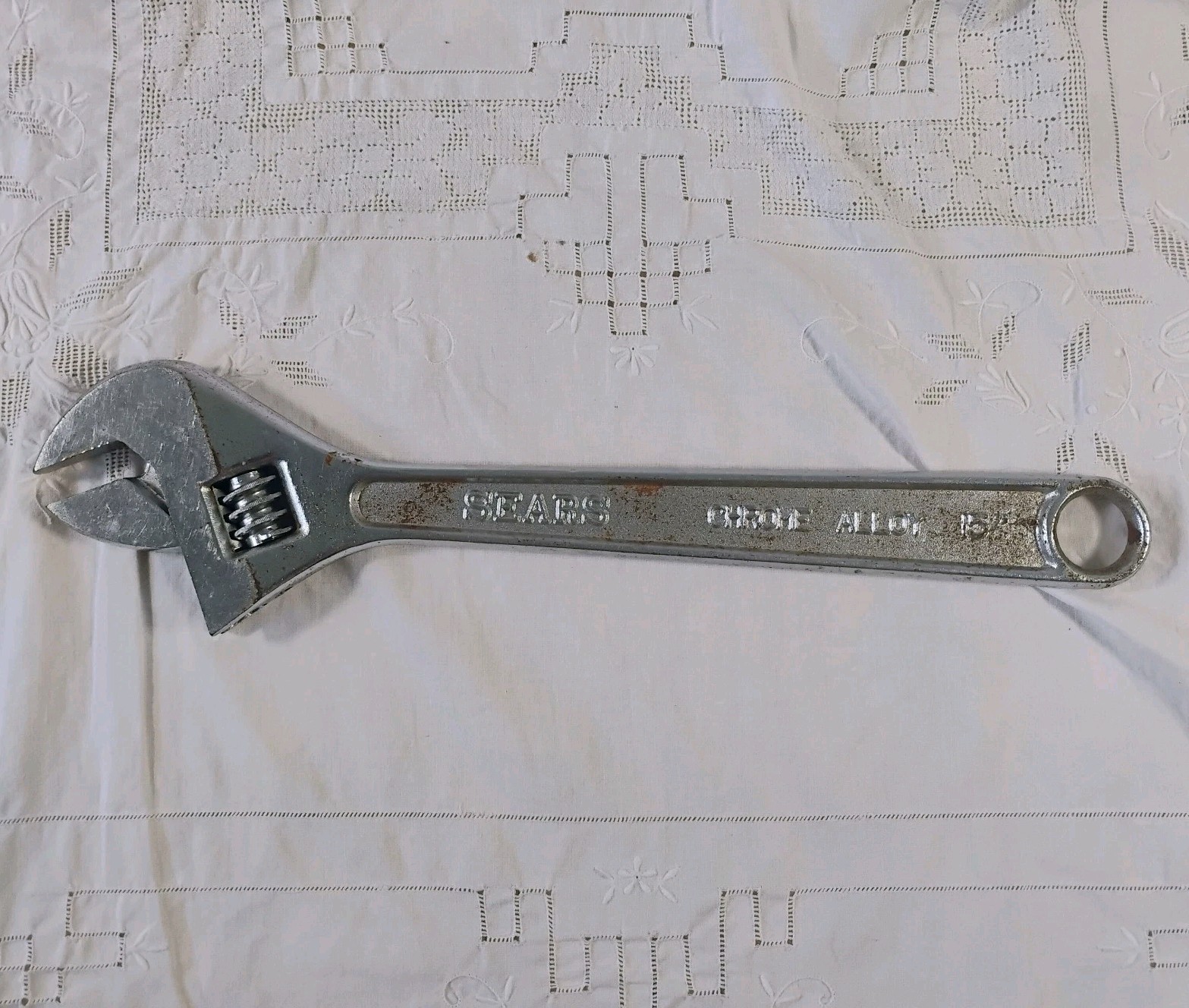 Sears 30877 15″ Inch Big Adjustable Crescent Wrench Chrome Alloy Made In Japan