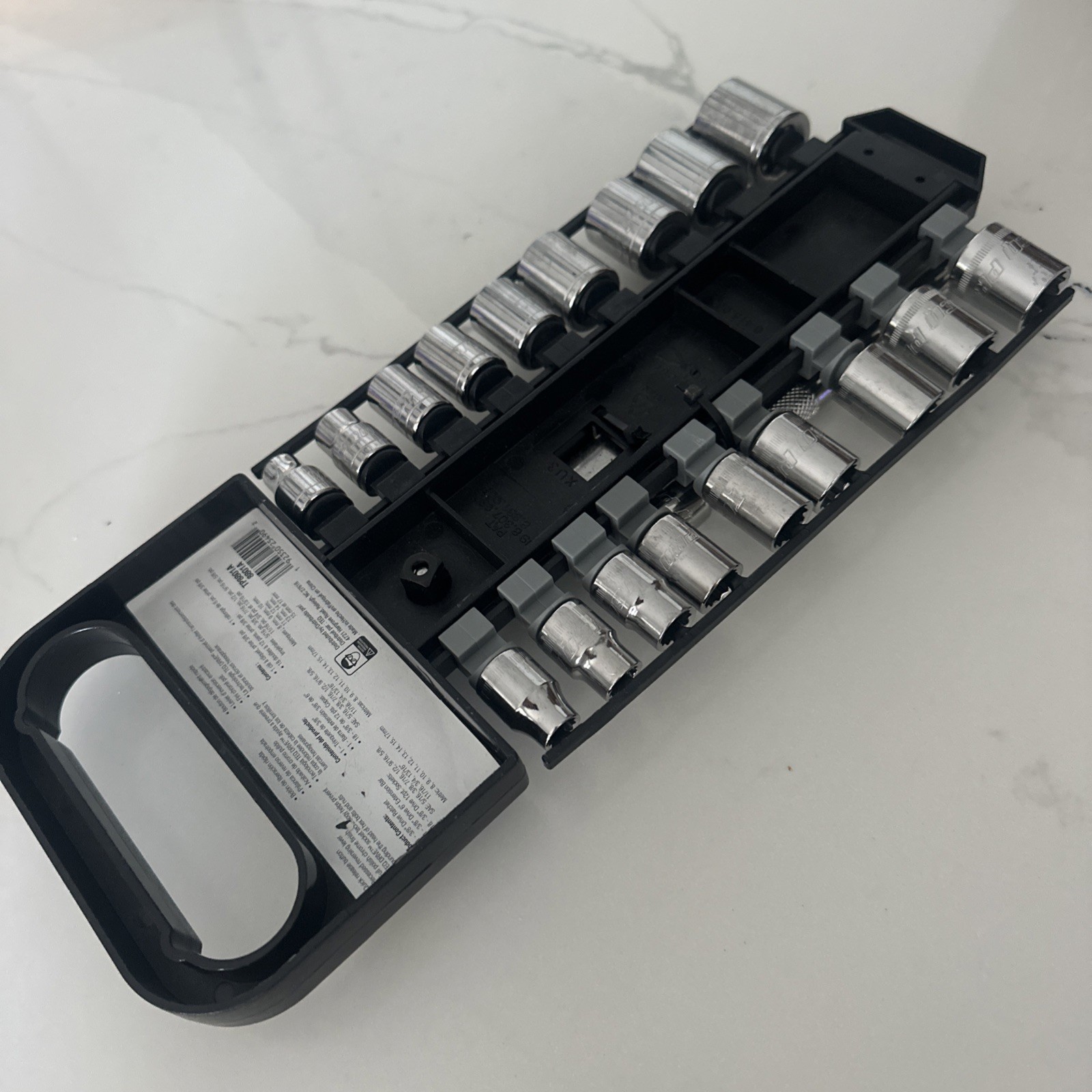 TEQ Correct Pro By Gearwrench 3/8” Socket Set 20Pc. SAE/MM 12 pt 8801A New