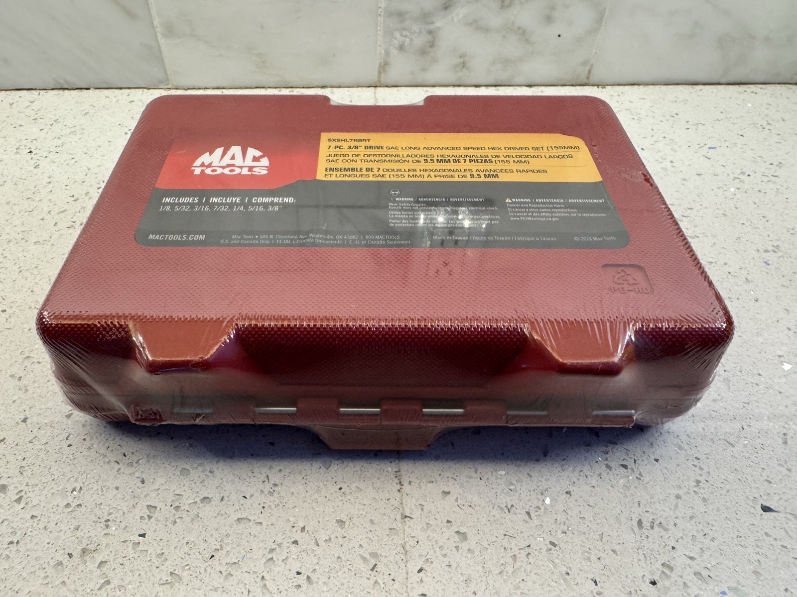 MAC Tools RBRT SAE Long Advanced Speed Ball Hex Driver Set SXSHL7RBRT NEW SEALED