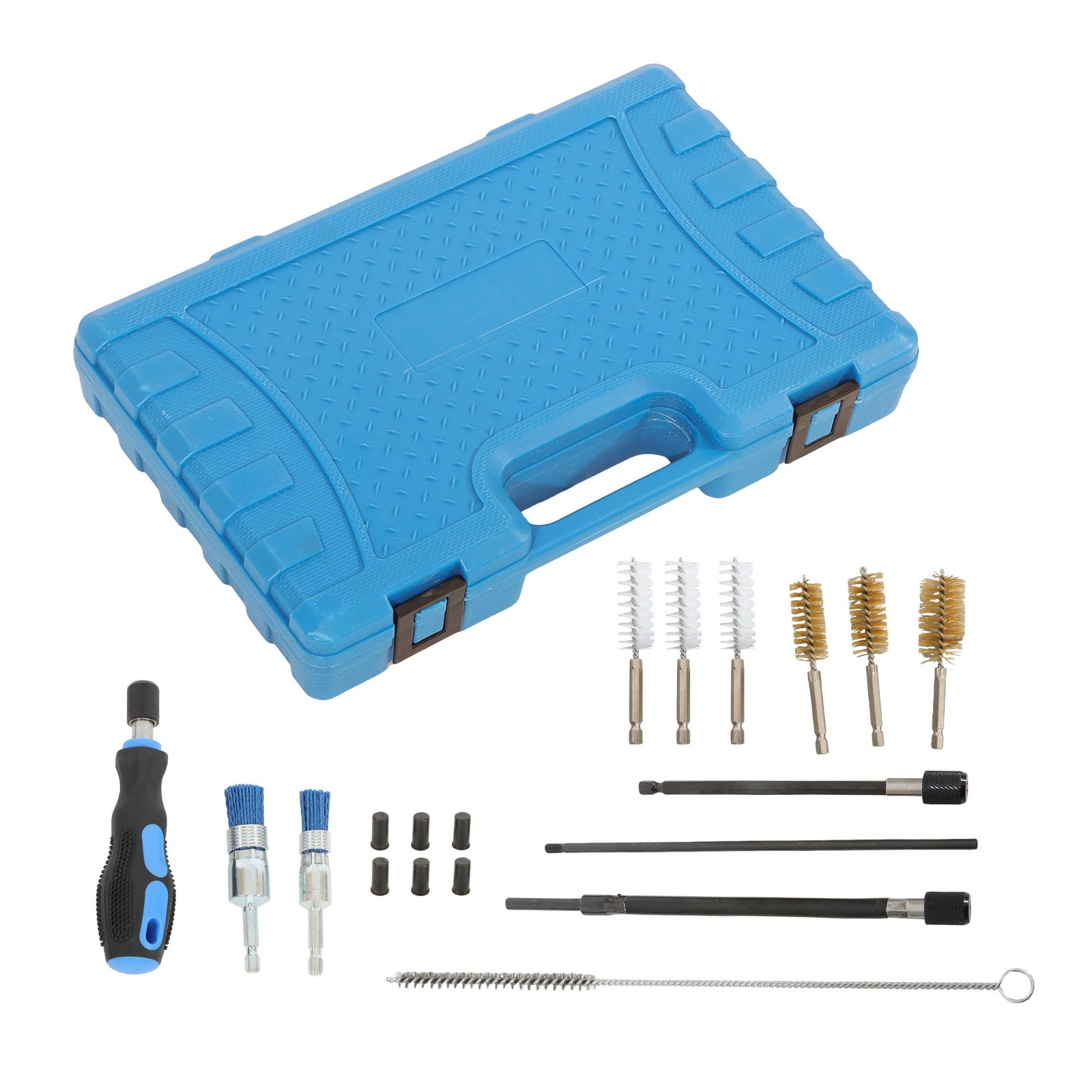 19pc Diesel Injector Seat Port Cleaner Auto Engine Maintenance Cleaning Brushes