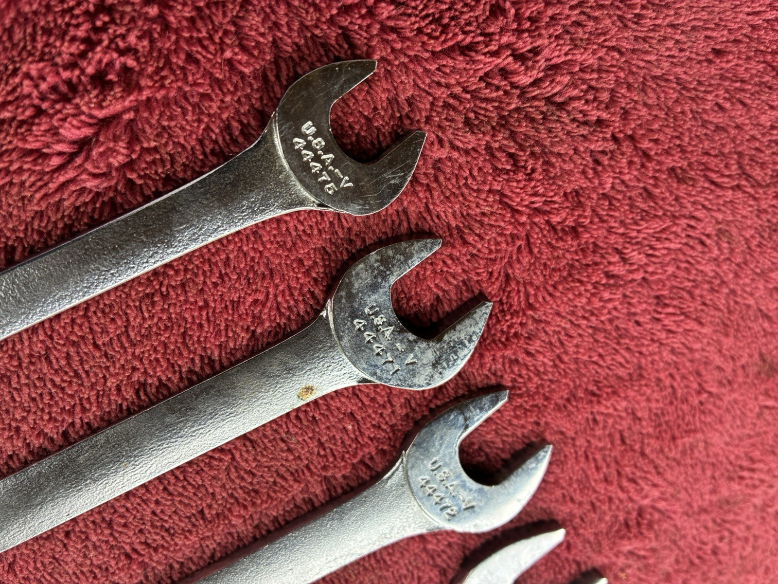 Vtg. Craftsman 5 Pc. Tappet Open End Wrench Set 3/8 to 7/8″ V-Series–Free Ship