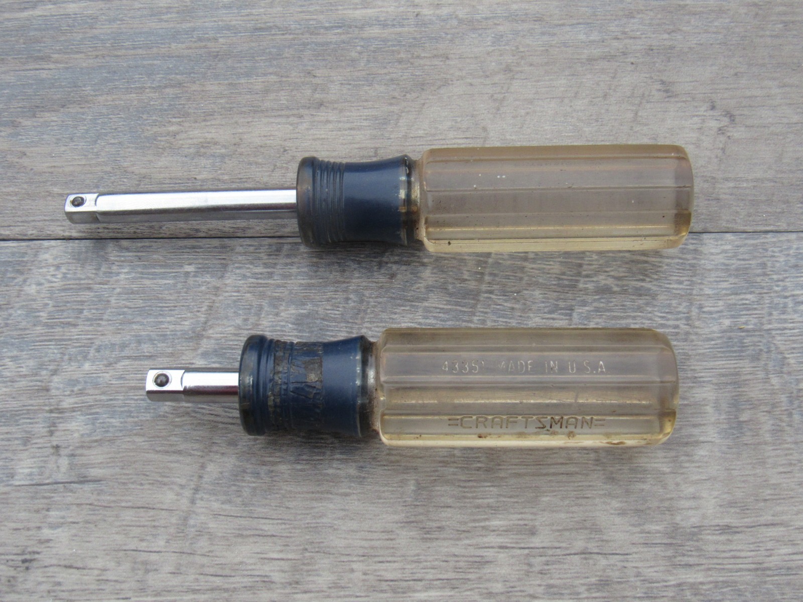 CRAFTSMAN 1/4” DRIVE SOCKET DRIVER EXTENSION 43372 STD 43351 SHORT CLEAR HANDLE