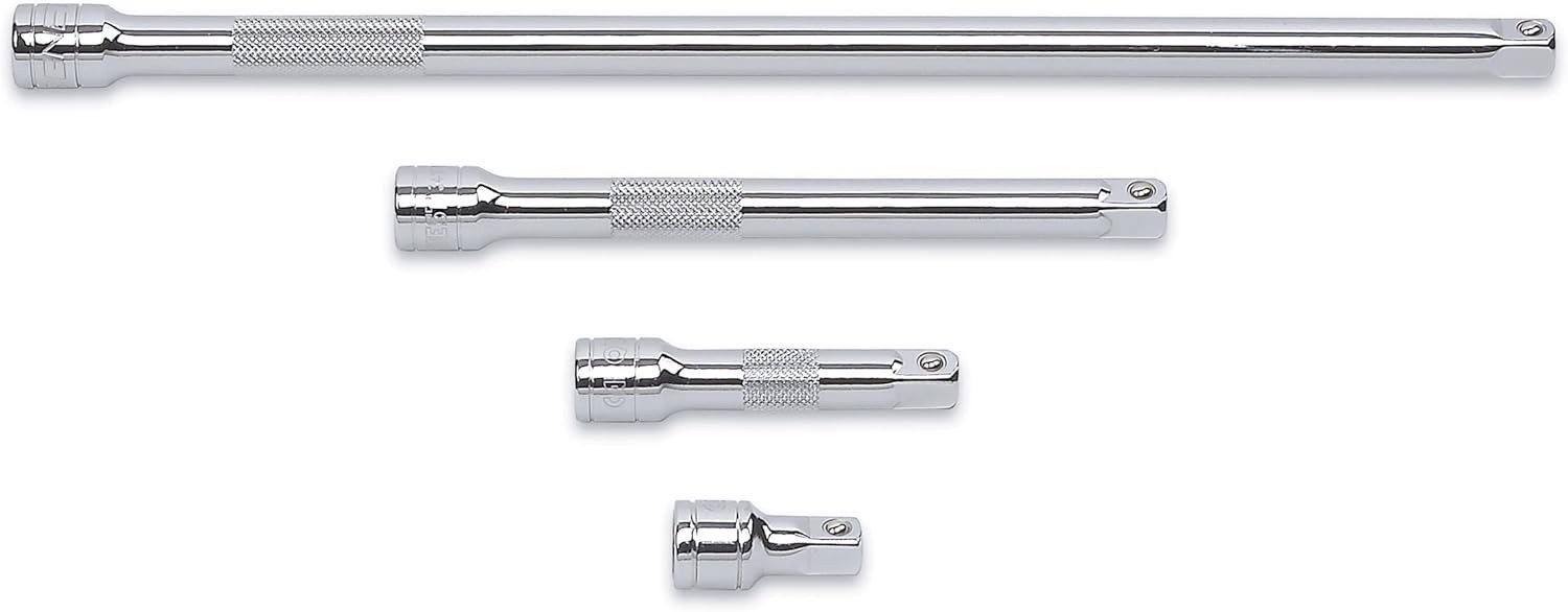 KD Tools 4-Piece Drive Extension Set – Polished Alloy Steel, Lifetime