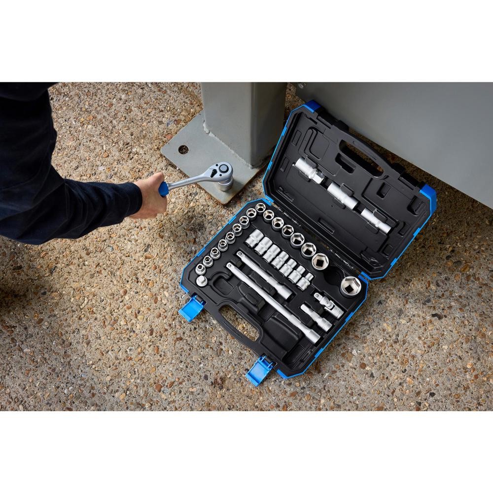 Draper 33 Piece 1/2″ Drive Hex Socket Set Metric and Imperial