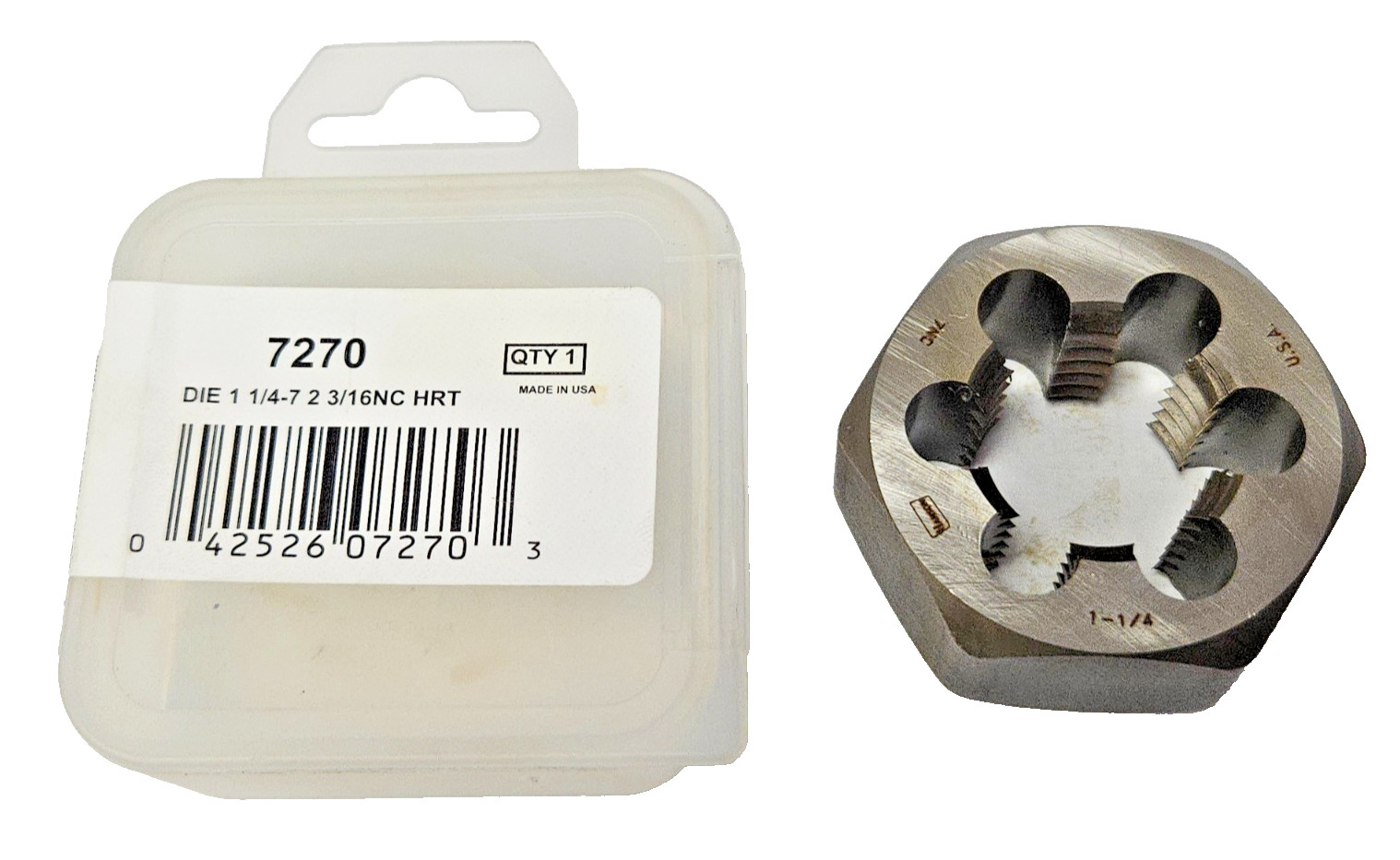 CURENTLY UNAVAILABLE 7270 1-1/4-7 NC x 2-3/16″ Irwin Hex Rethread Di RH