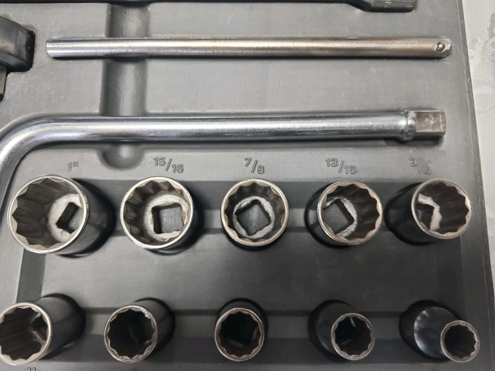 Vintage Craftman 19 Piece 1/2 Socket Wrench Set Complete See Photos/ Reference