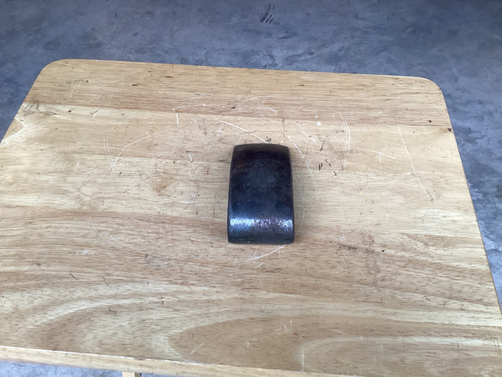 Vtg Car Auto Body Repair Anvil Iron Dolly Tool 3 lb