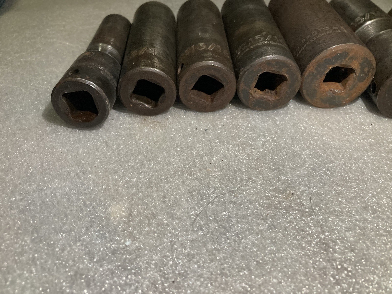 Proto Impact Socket Lot Swivel Deep Well See Description For Size 9/16 To 1 7/16