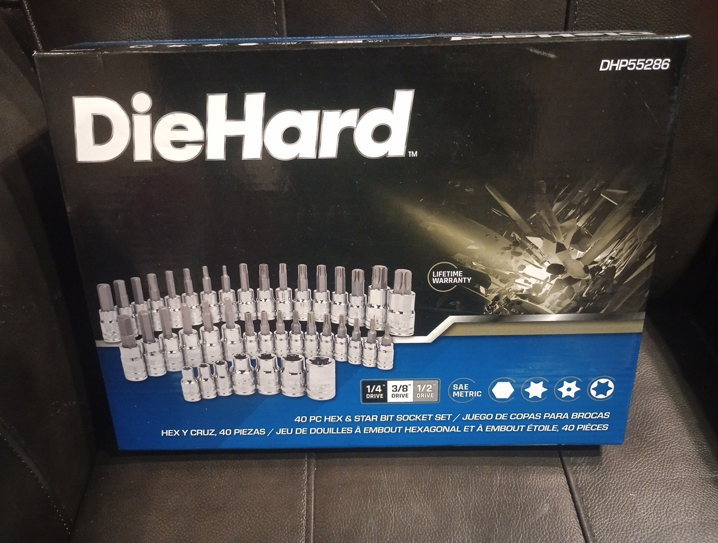 DieHard DHP55286 40pc Hex & Star Bit Socket Set SAE,METRIC