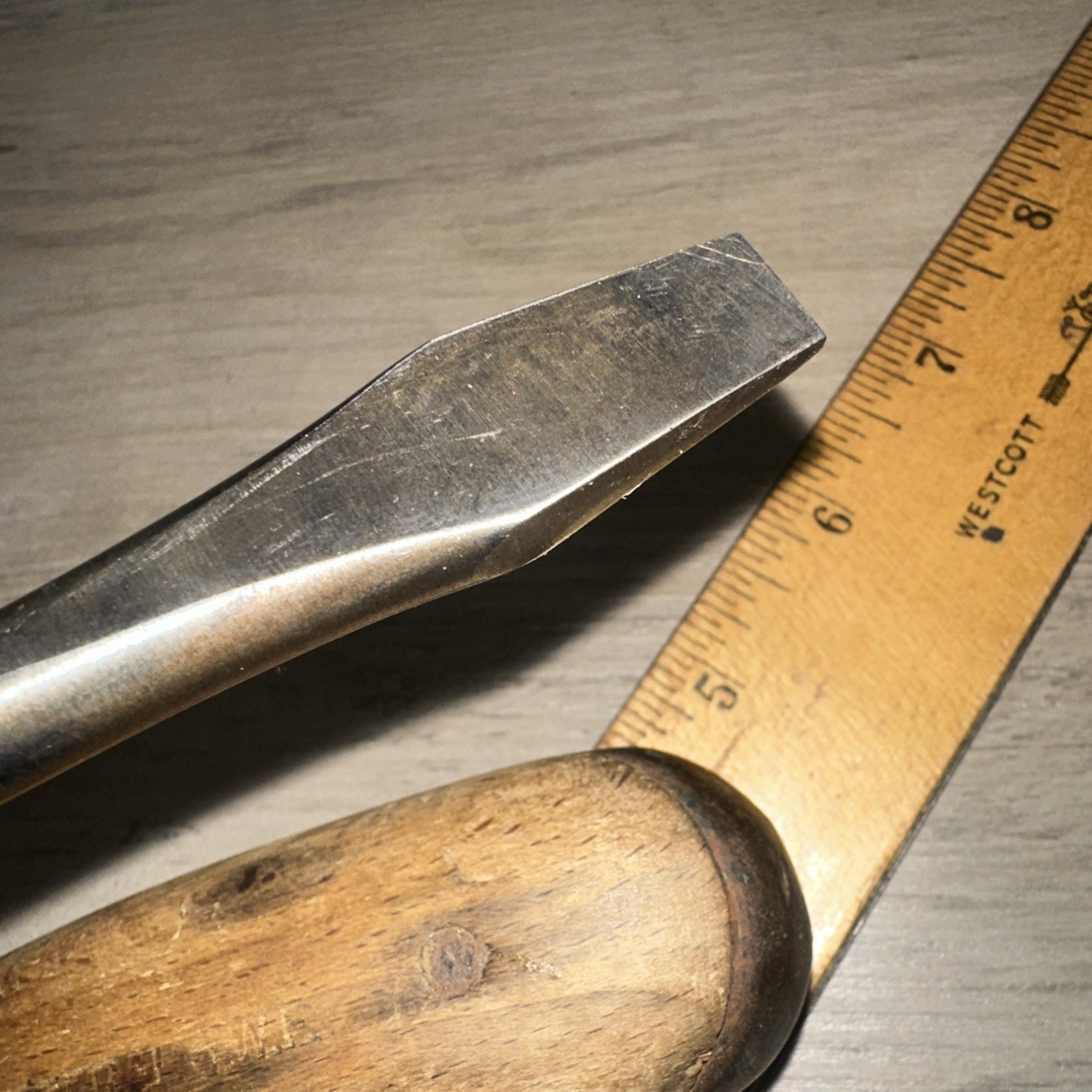 Vintage Federal Screwdriver Flat Slotted Wood Handle & Unbranded Perfect Handle