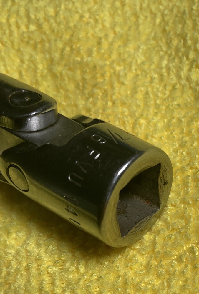 NO OWNER MARKS! Snap-on 3/8″ Drive FVU14 Swivel Socket 7/16″ 12-Pt