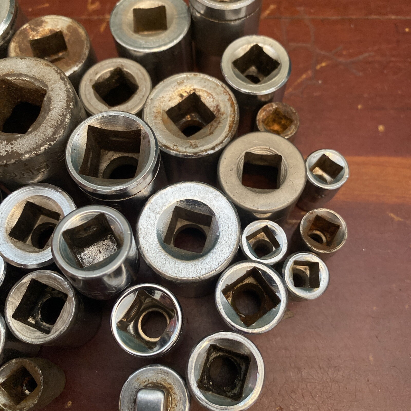 Big Socket Lot Of 64 Assorted Sizes & Brands Metric & SAE Japan Taiwan USA Tools
