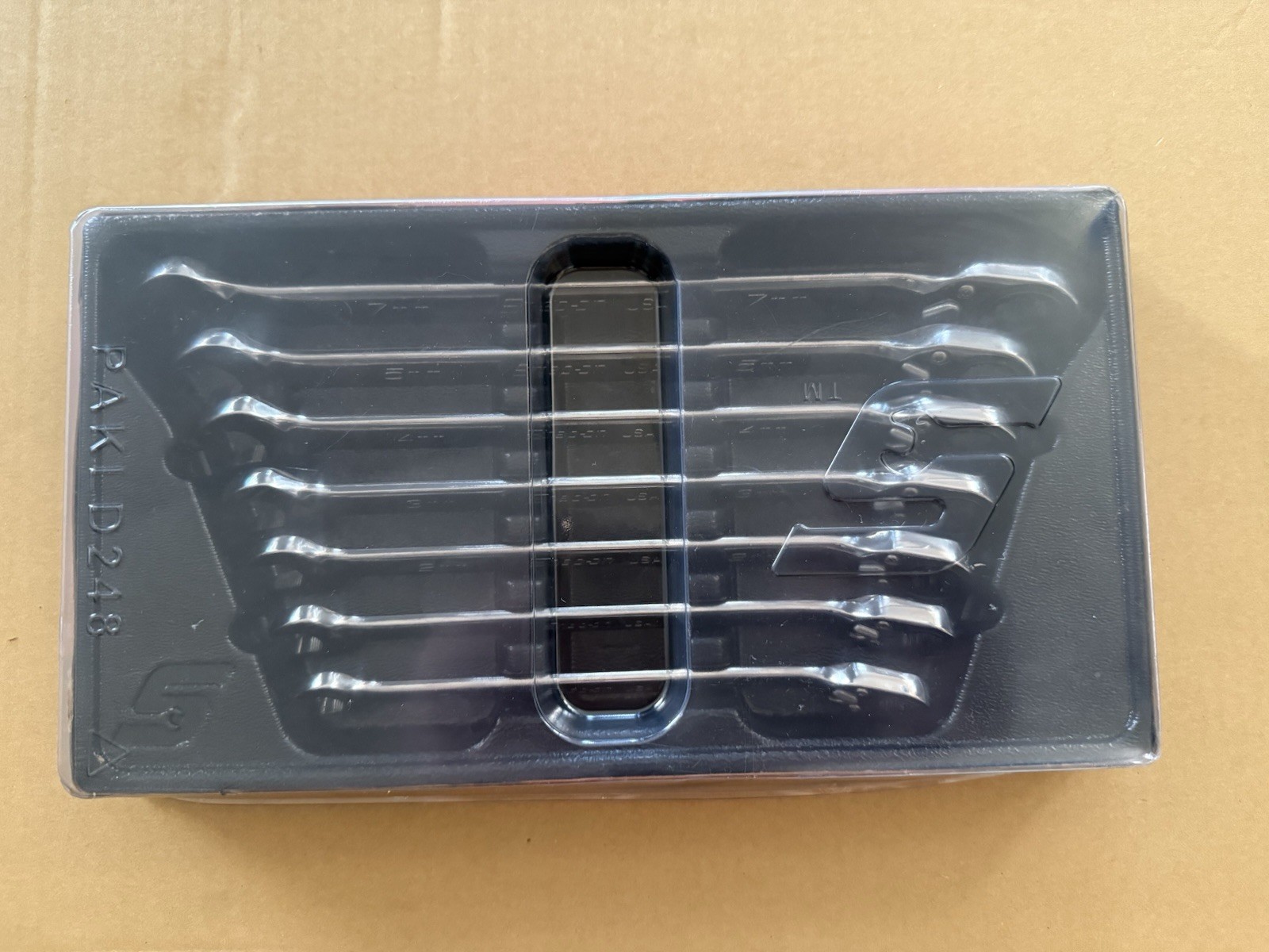 Snap On 7pc Metric Flank Drive Plus Reversible Ratcheting Combination Wrench Set