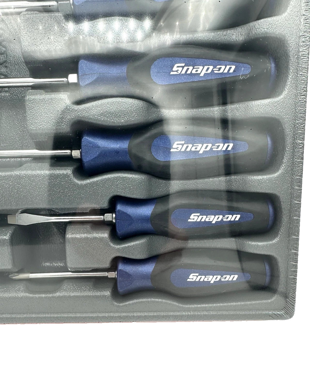 Snap-on Tools 6pc POWER BLUE Soft Grip Combination Screwdriver Set SGDX60BMB NEW