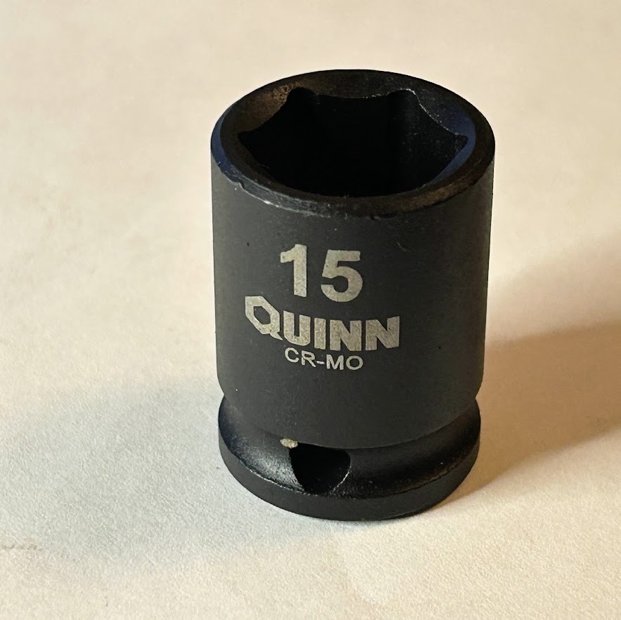 Quinn 15 mm x 3/8″ Dr Standard Impact Socket 6 Point Free Shipping