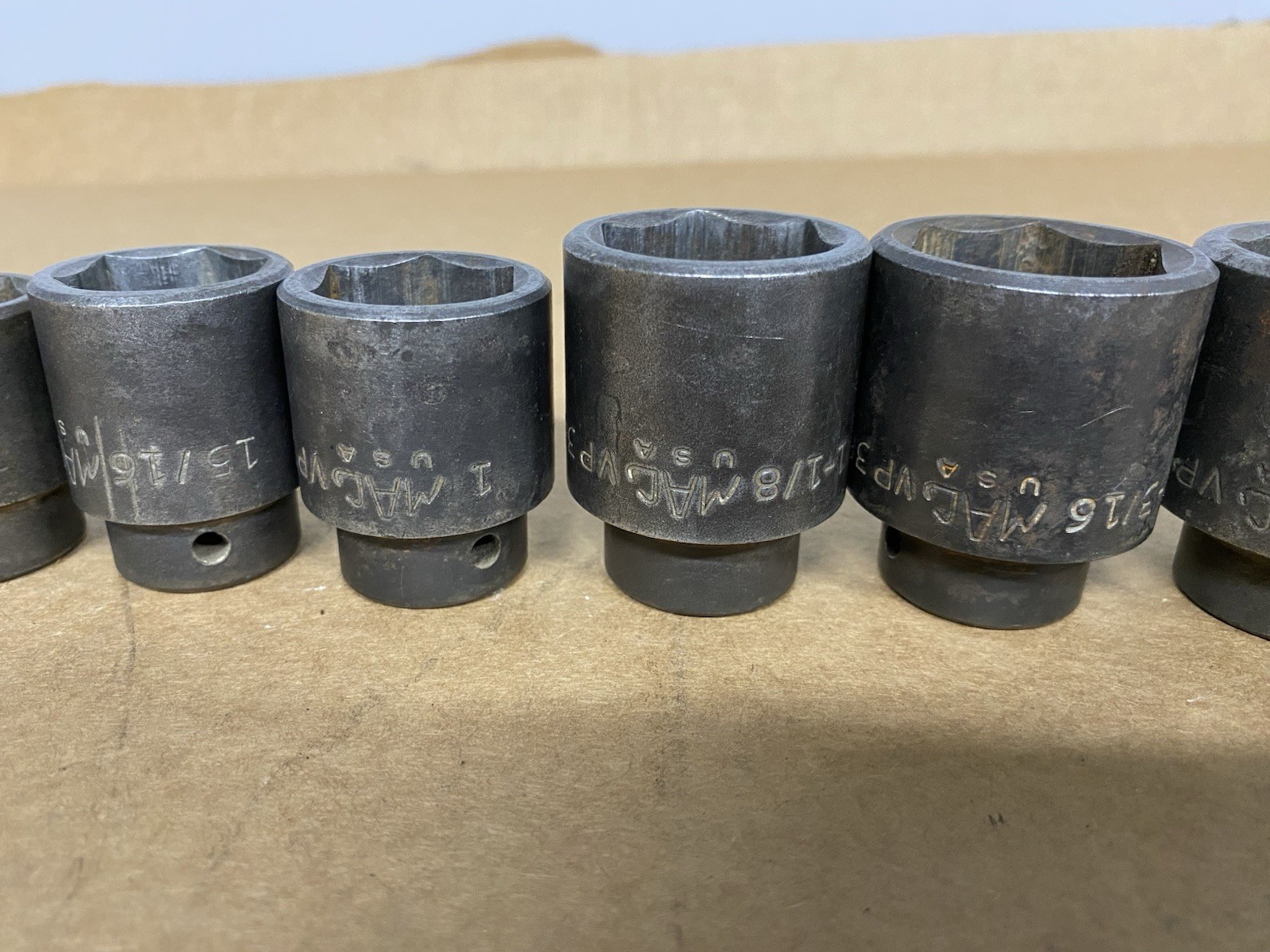 Mac Tools VP 1/2” Drive Shallow Impact Partial Socket Set 7/16”-1 1/4” 9pcs.