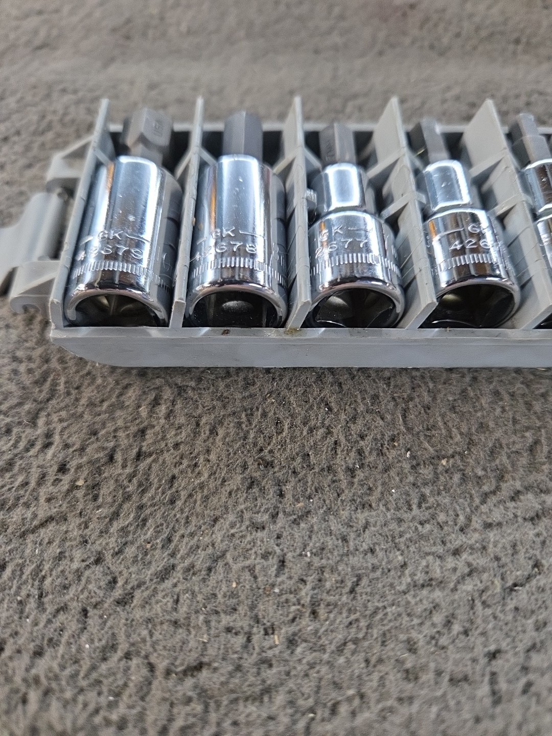 NOS SEARS Craftsman Hex Bit 6pc Socket Accessory Set 3/8″ Dr METRIC GK 34448 USA