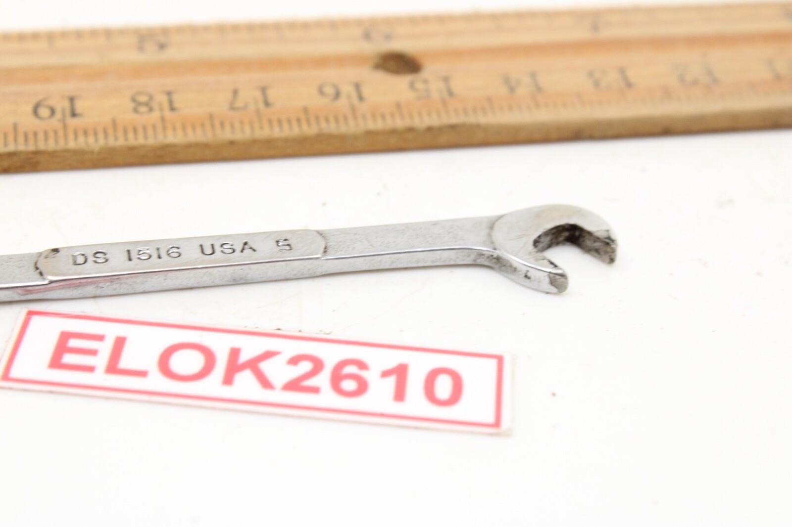Snap-on DS1516 15/64″ X 1/4″ SAE Chrome Open End Ignition Wrench USA