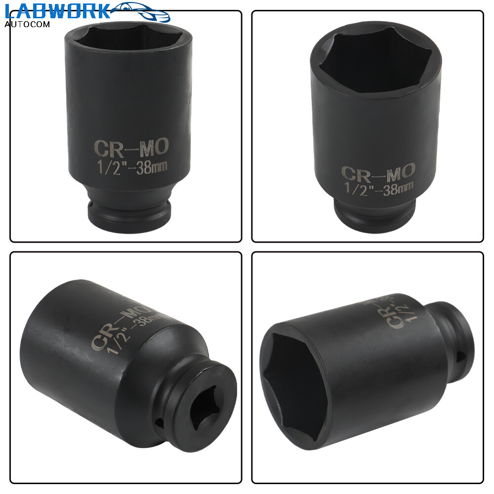 9Pcs Deep Impact Socket Set 1/2″ Drive Metric Axle Hub Nut Socket 29-38mm