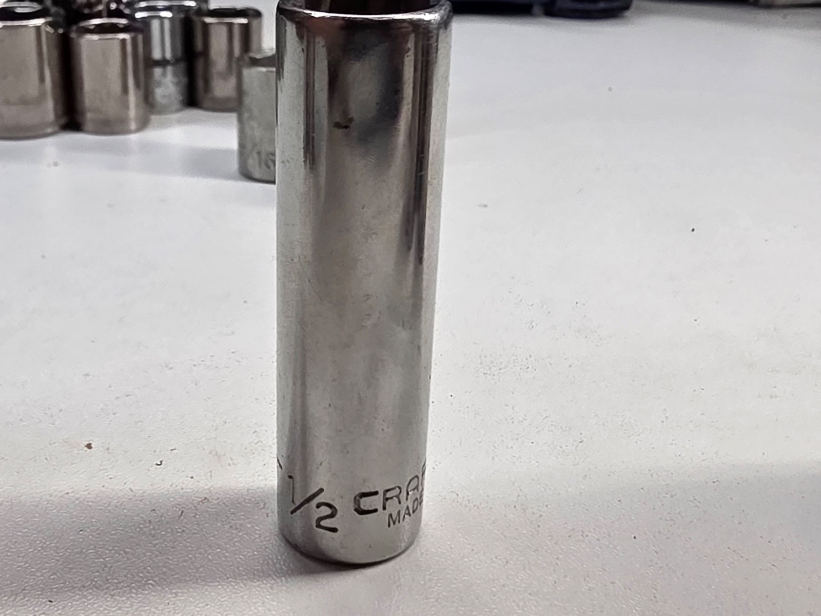 Craftsman -EE-1/2″ 12 Point Deep Chrome Socket 3/8″ Drive 43312 USA