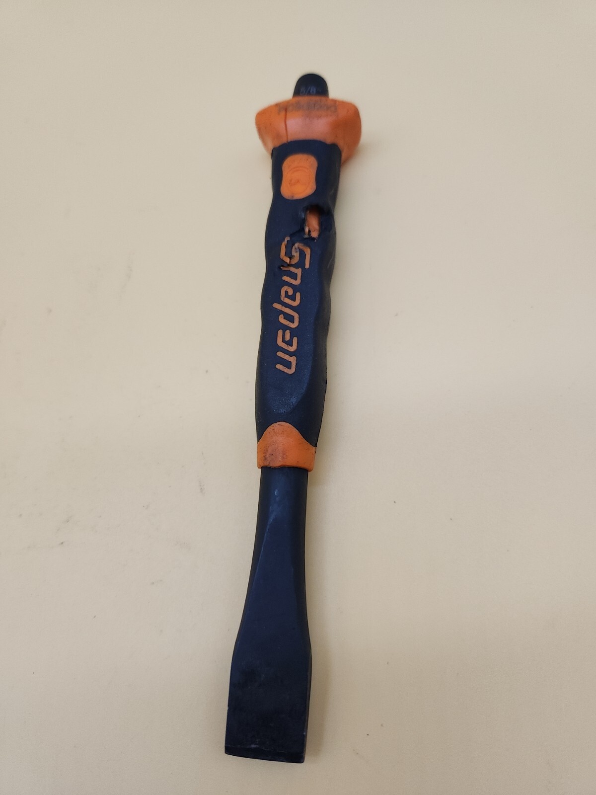 Snap-on Tools SPAIN ORANGE Soft Grip 3/8″ Flat Edge Chisel PCSG812O