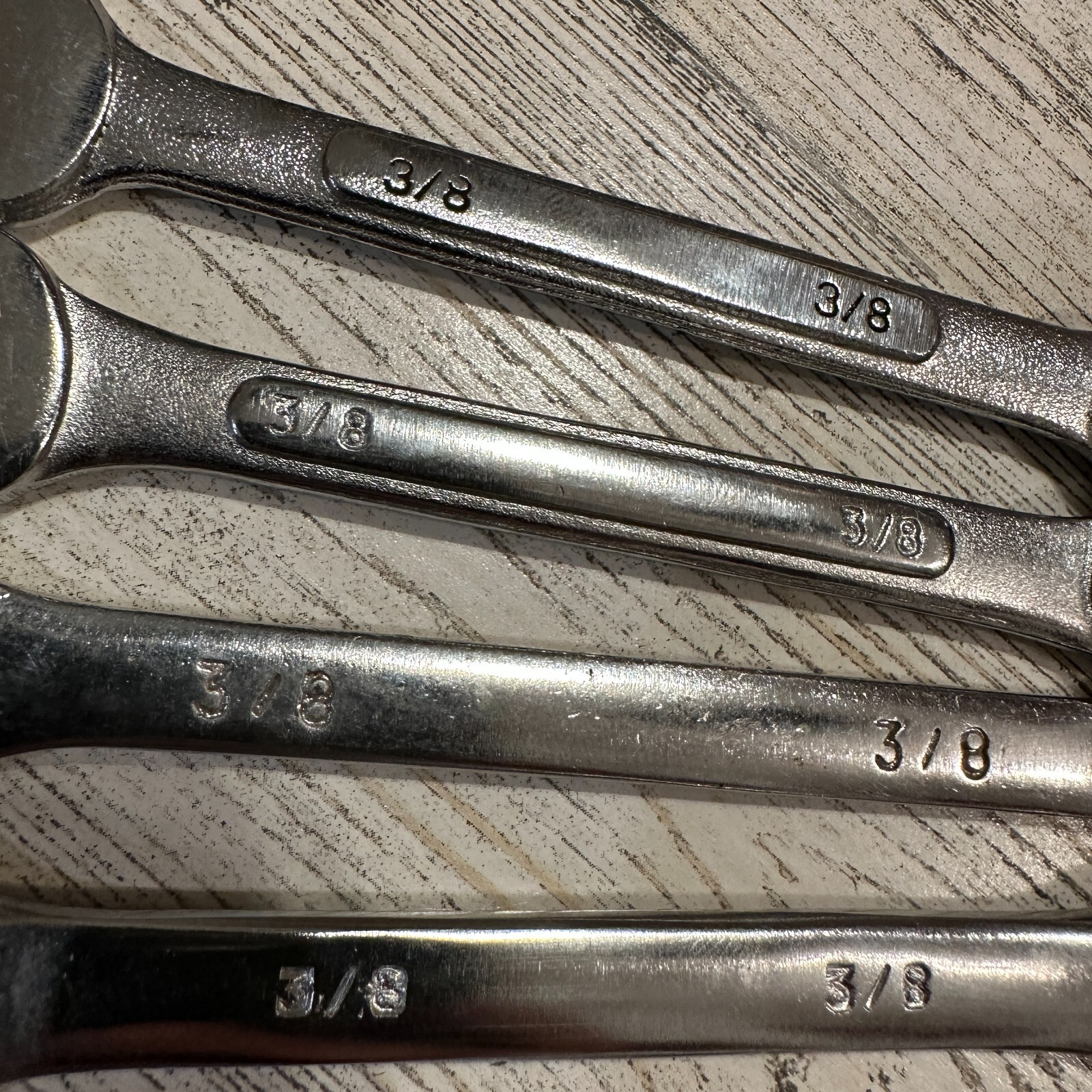 Generic Variety 3/8″ 12 Point Combination Wrench 5″ Long Lot of 5