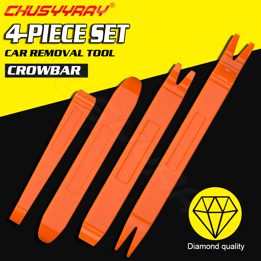 Car Trim Removal Tools 4Pcs Kit Plastic Pry Panel Door Dash Interior Clip Set