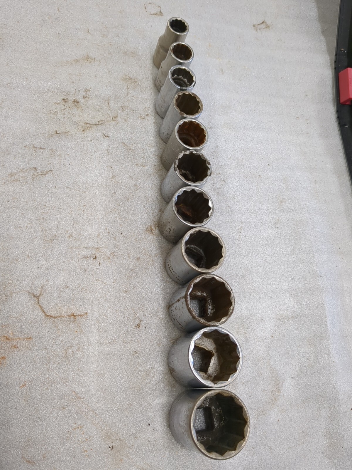 Craftsman USA V VV G 11pc. 1/2dr. 12pt. Socket Set. 7/16 Thru 1-1/16