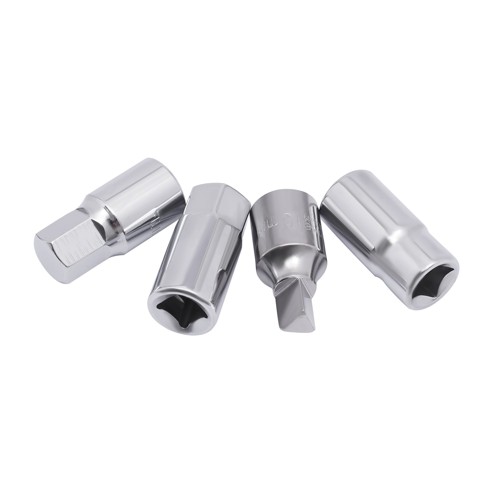 18x Oil Drain Pipe Plug Hexagon Square Socket Key Removal Tool Set 3/8in Drive