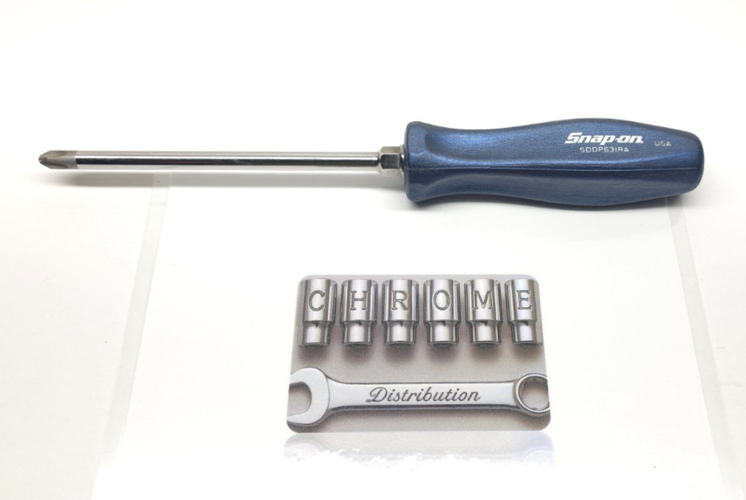Snap-on Tools USA NEW POWER BLUE #3 Phillips Hard Handle Screwdriver SDDP63IRAMB