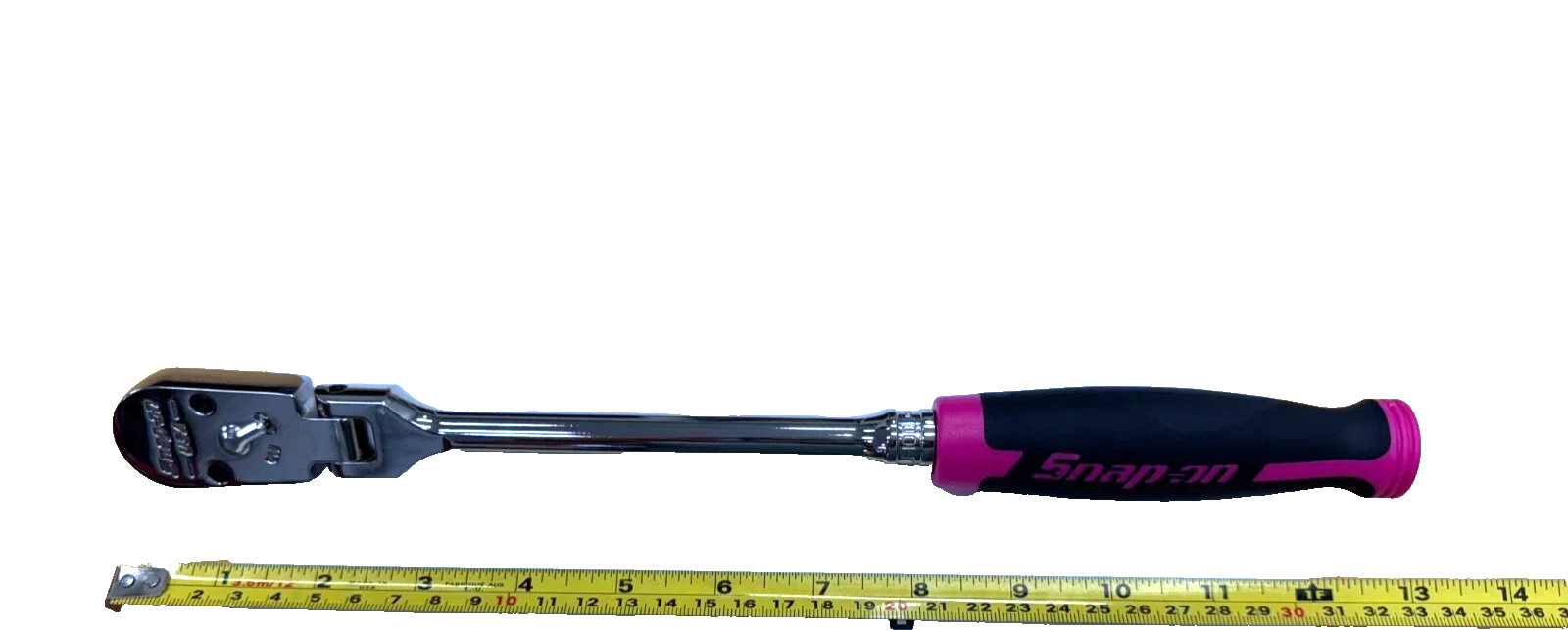 Snap-on Tools ELECTRIC PINK 3/8″ Drive Soft Grip Long Flex Ratchet FHLF100EP NEW