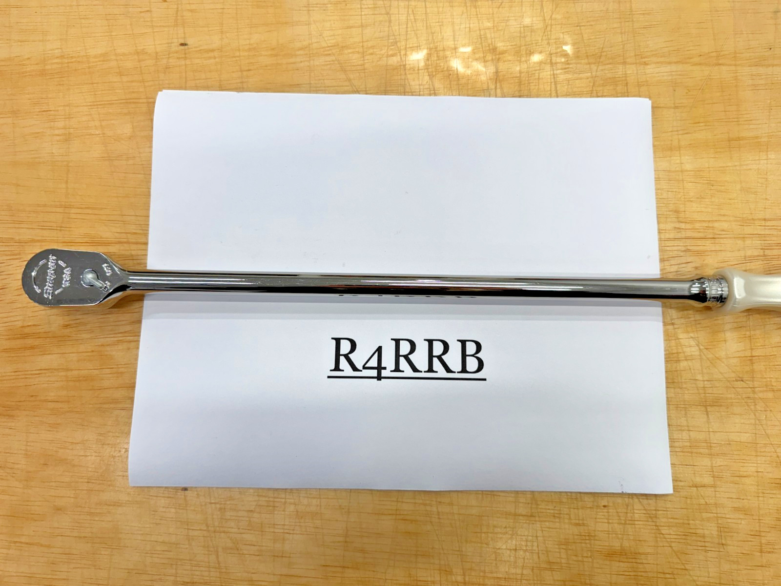 Snap-on Tools PEARL WHITE 3/8″ Drive Hard EXTRA Long Fixed Ratchet FHLLD80PW NOS