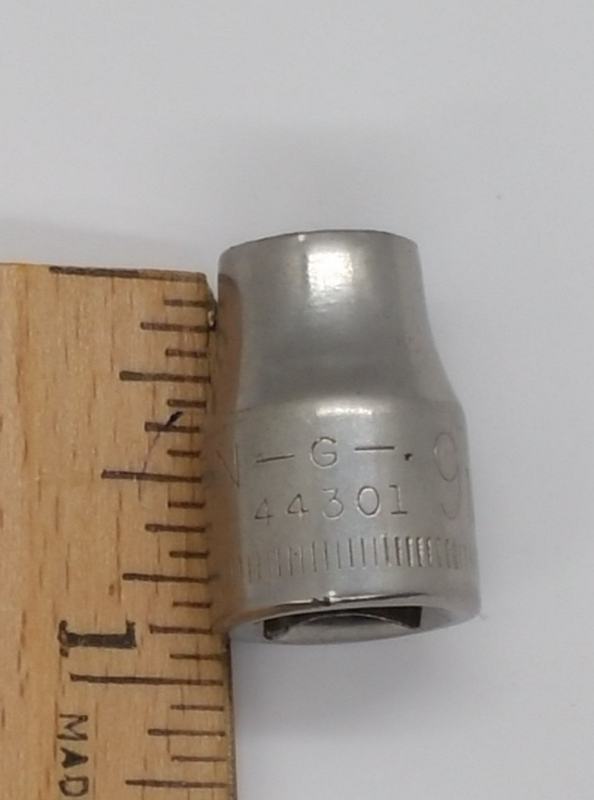 Vintage Craftsman 3/8″ Drive 9MM 12 Point Shallow Socket Metric G 44301 USA