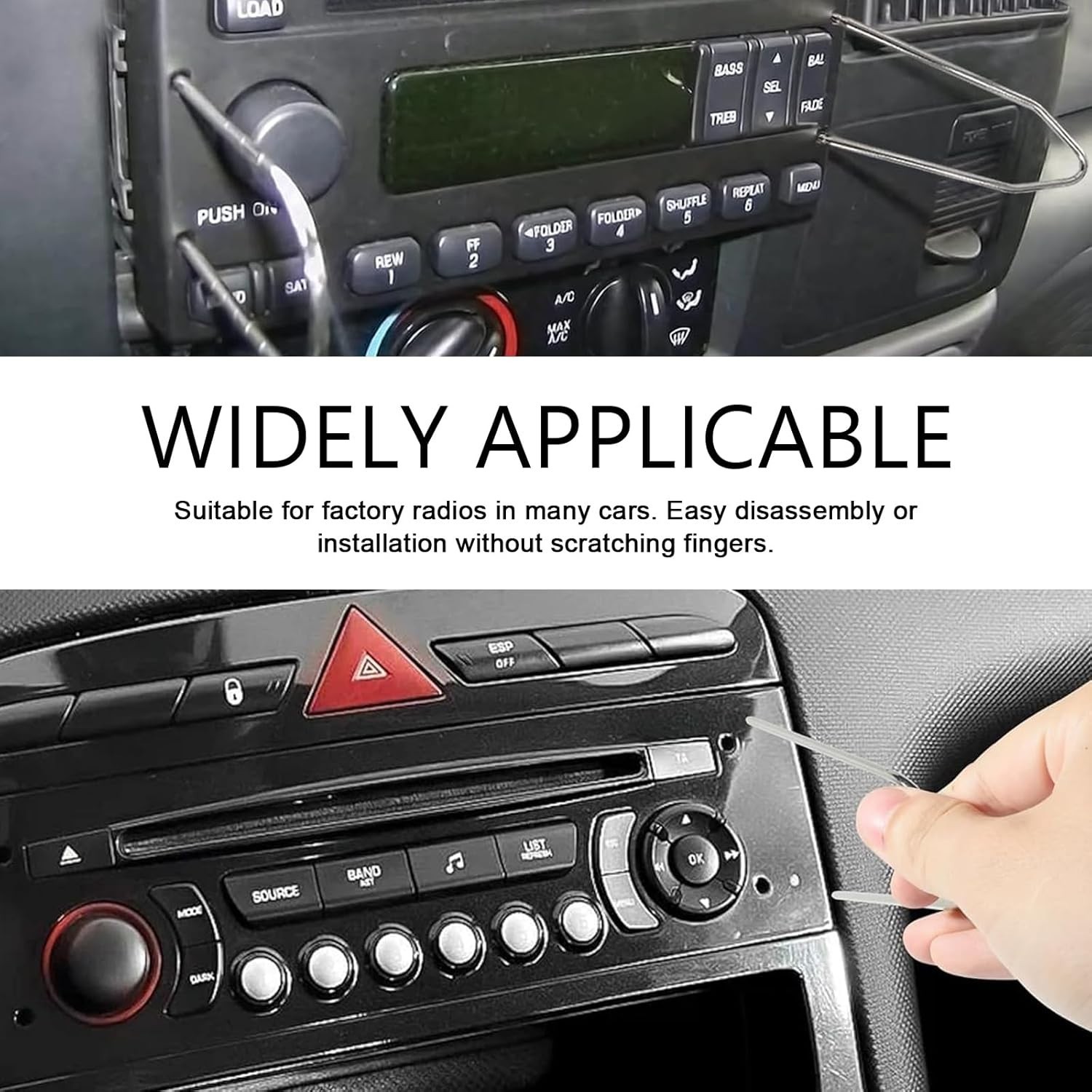 2PCS Car Radio Removal Tool,U-Shaped CD Removal Pry Tool Kit, Stainless Steel…