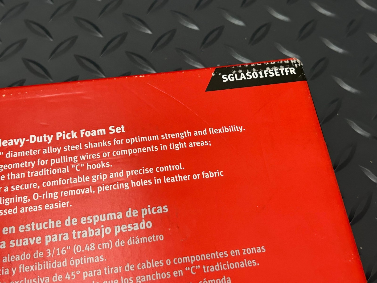 Snap-on 7-Piece RED Soft Grip Heavy-Duty Pick Foam Set SGLAS01FSETFR New SEALED