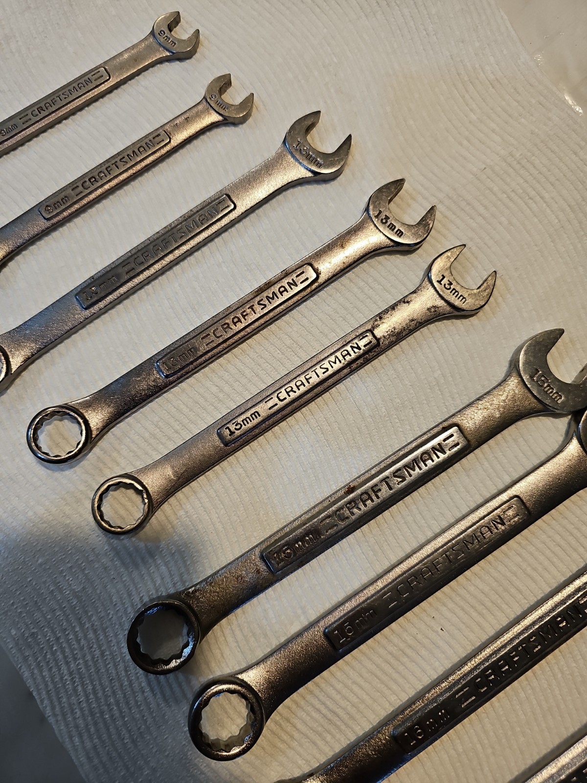 Vintage Craftsman USA VA Metric Wrench Multi-Lot 9mm 13mm 15mm 16mm 19mm 9-Pc