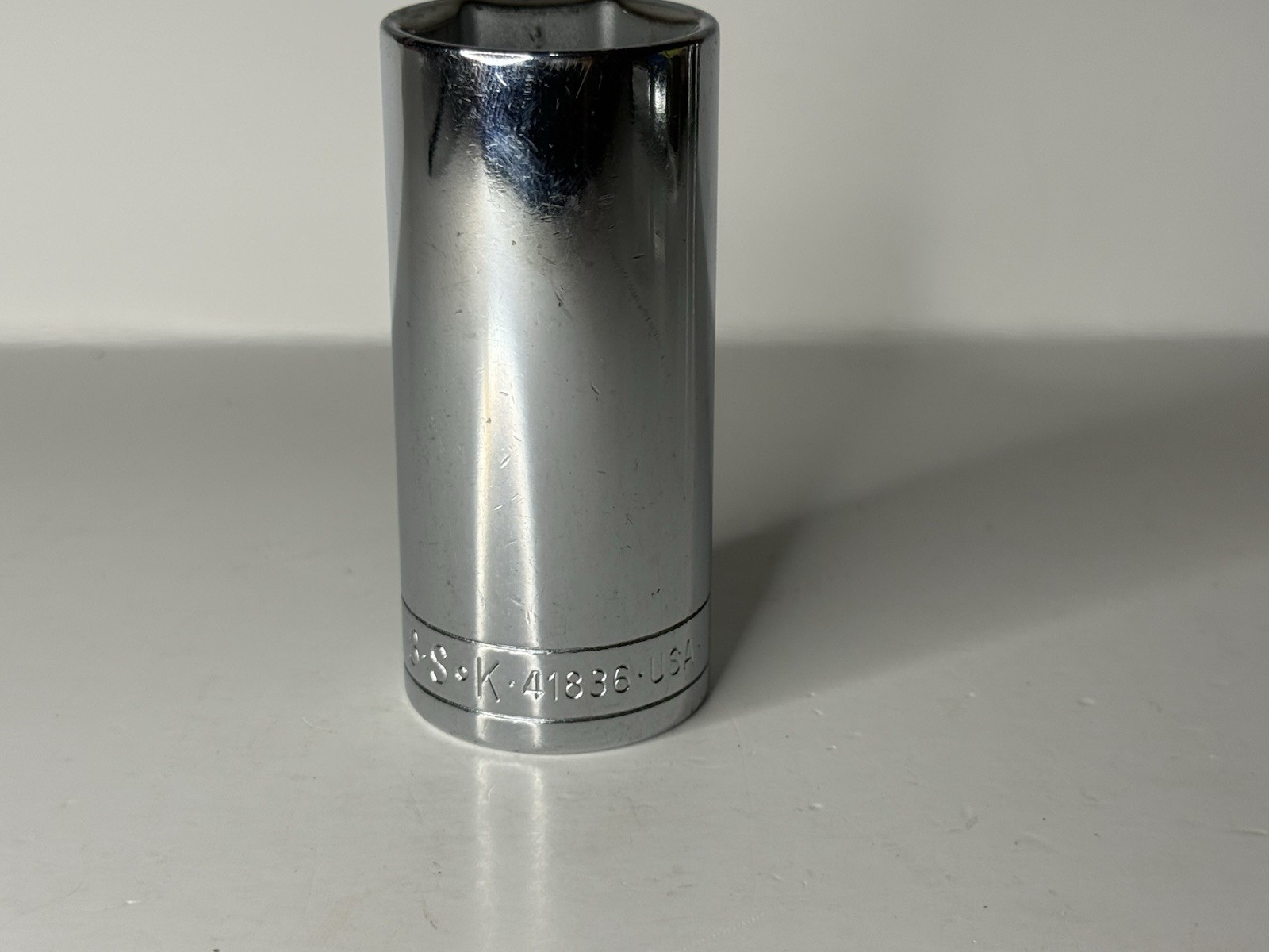 SK Tools 41836 1/2″ Drive 1-1/8″ 6pt Deep Fractional Chrome Socket USA