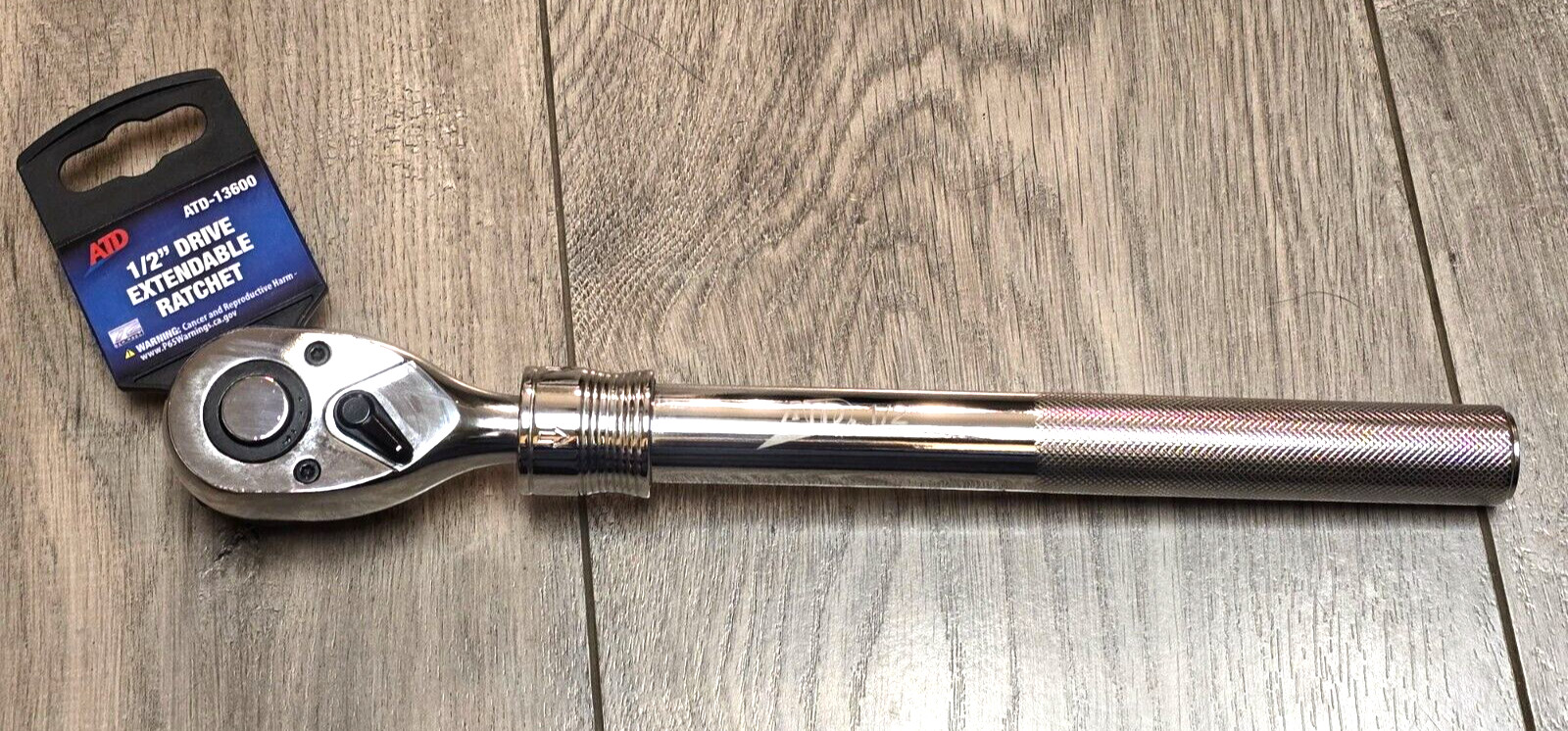 ATD 1/2 drive Extendable Quick Release Ratchet 11.5″ to 16.5″ Long #13600