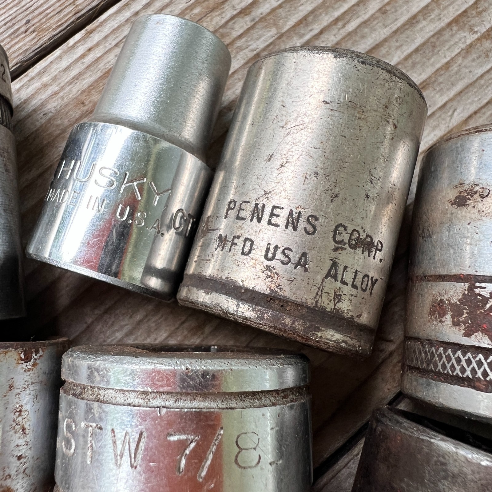 vintage sockets nice lot of 17 various brands USA made # 1816 Walden Worchester