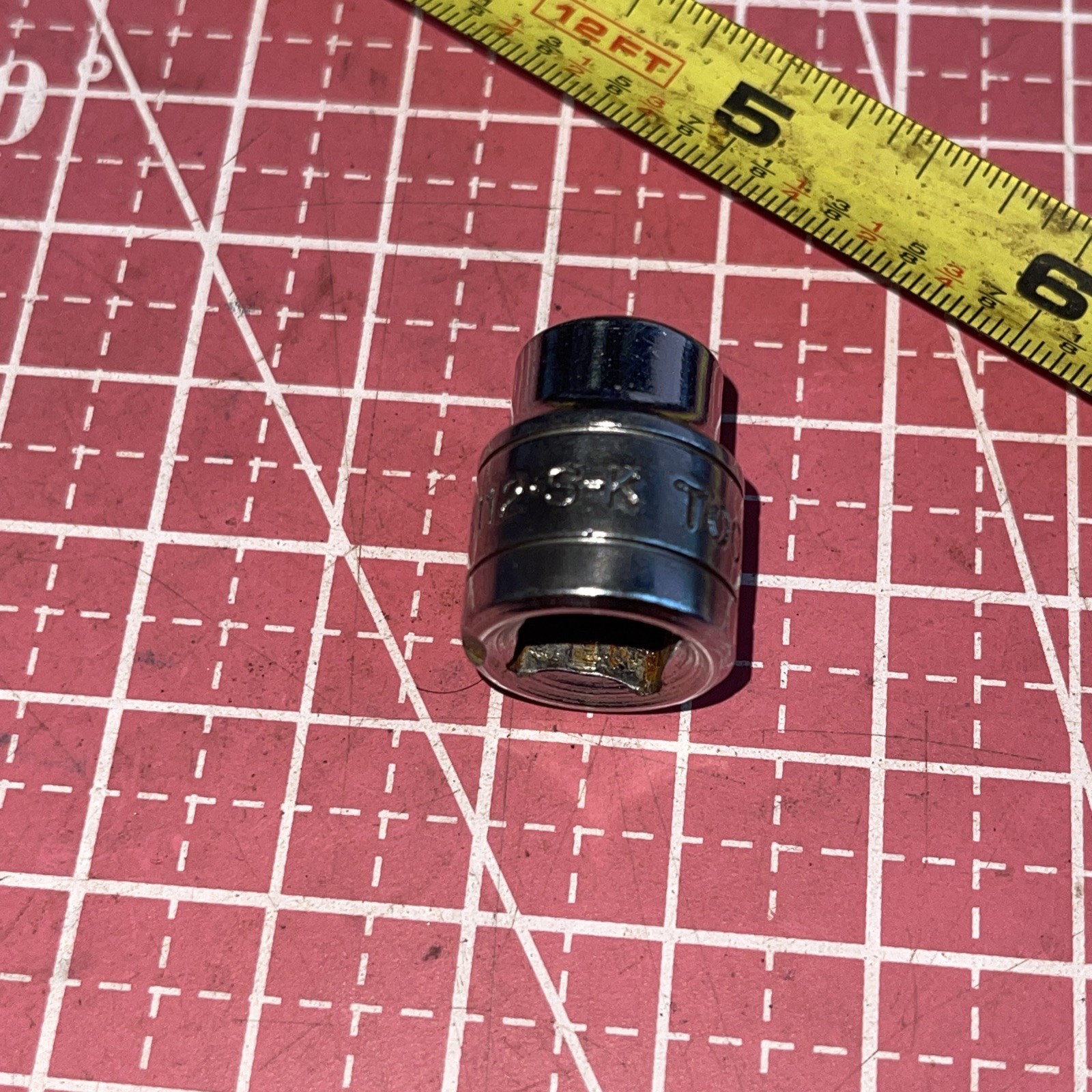 S-K Tools USA 45112 3/8 In SAE 3/8” Drive 6 Point Socket Vintage SK