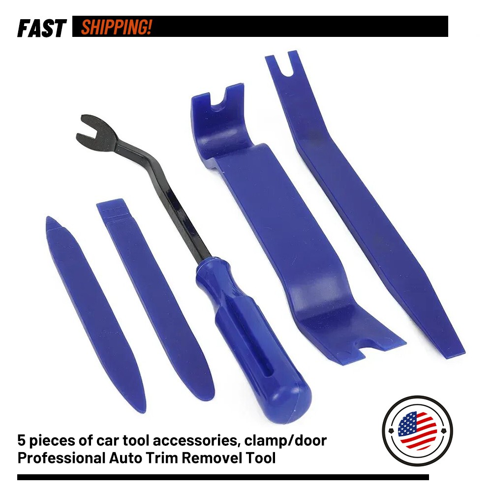 5PCS Auto Trim Removal Tools Upholstery Clip Audio Radio Dashboard Panel Clip US