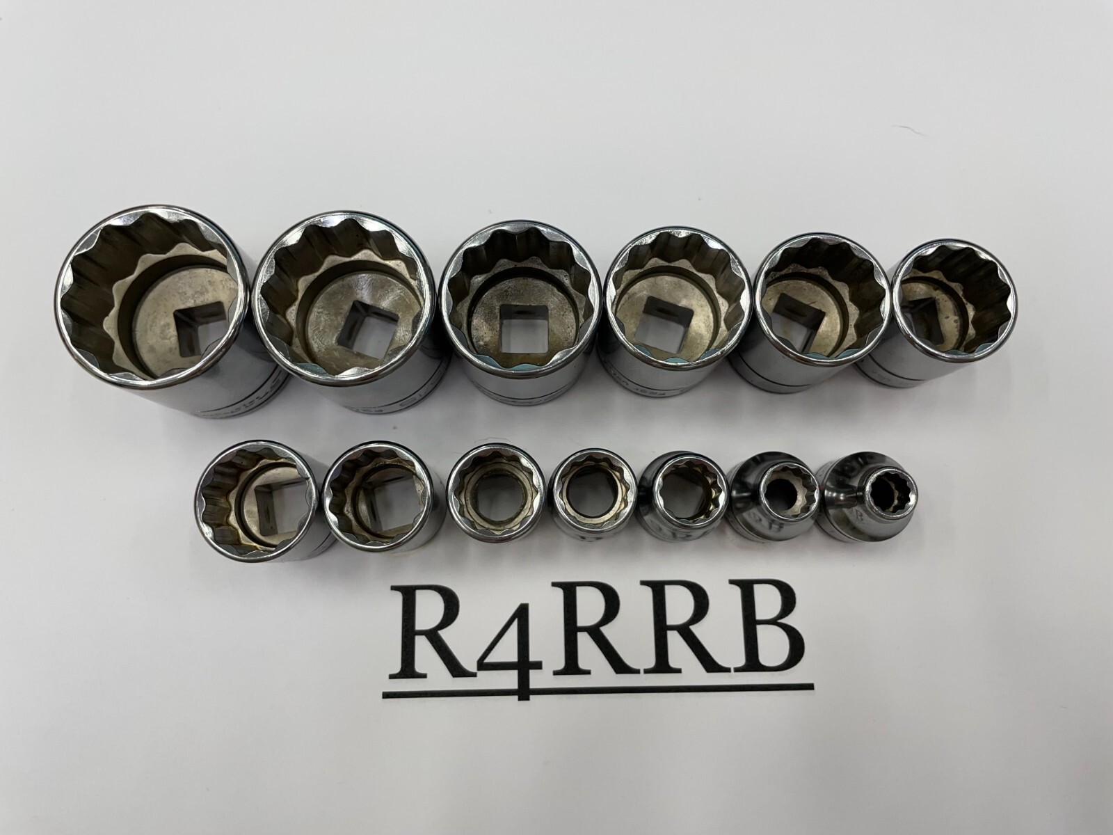 Snap-on Tools NEW 13pc 3/8″ Drive SAE Shallow 12 Point Chrome Socket BONUS Set