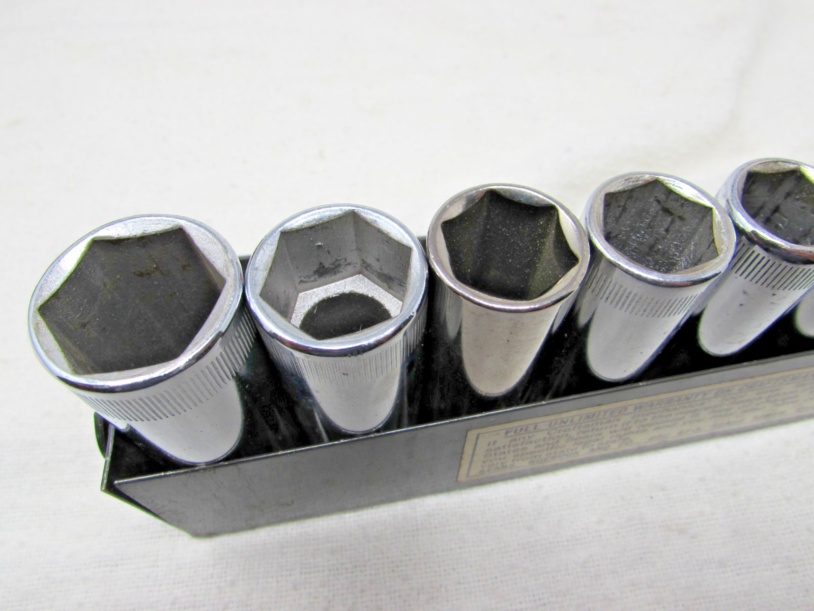 9 Craftsman USA 3/8″ Drive Deep 6 Point Metric Sockets 9mm-19mm Size -V- Era