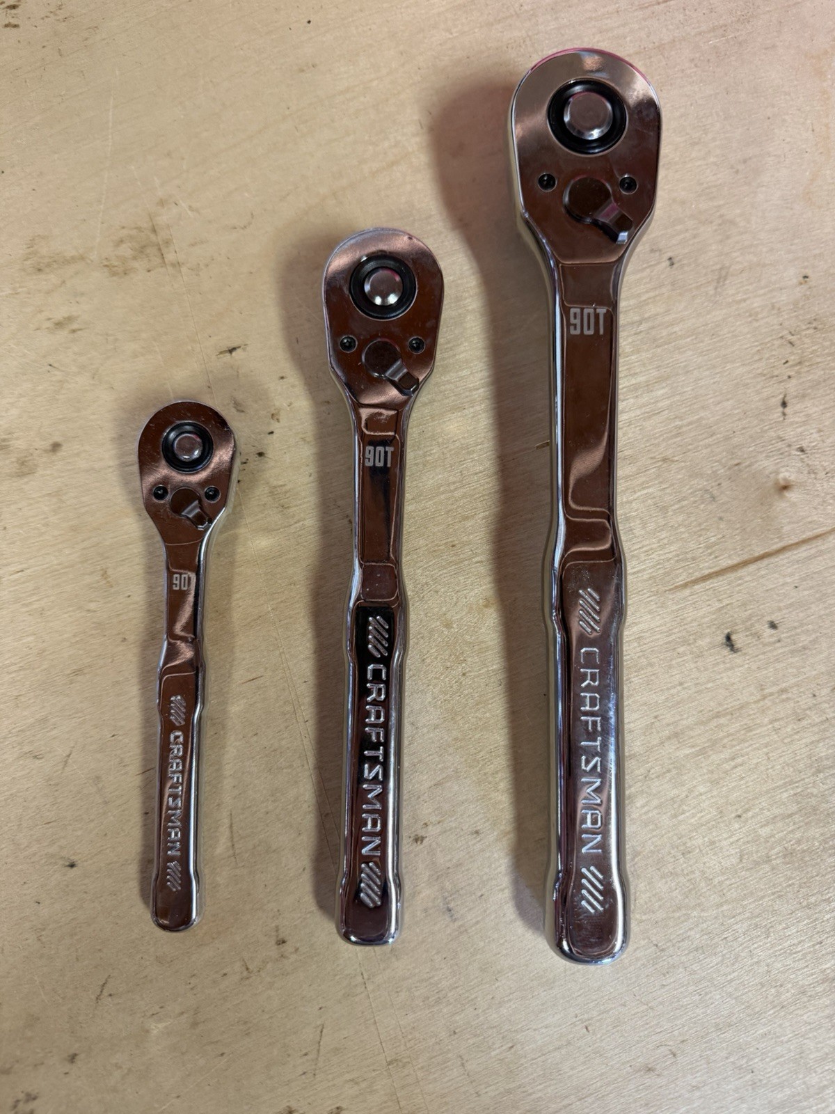 Craftsman CMMT86723 CMMT86722 CMMT86721 1/2″ 3/8″ 1/4″ Low Profile Ratchet Set